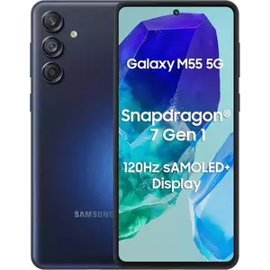 Telefon Mobil Samsung Galaxy M55 M556 128GB Flash 8GB RAM Dual SIM 5G Dark Blue imagine