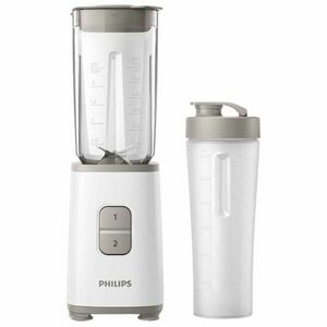 Blender Philips Daily Collection Mini HR2602/00, 350 W, recipient 1 L, 2 viteze, Alb imagine