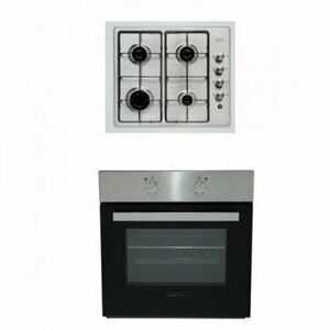 Pachet Cuptor incorporabil Studio Casa FE606 X, Electric, 61 l, Clasa A, Inox + Plita incorporabila Studio Casa PG 60, Gaz, 4 arzatoare, Aprindere electrica, Inox imagine