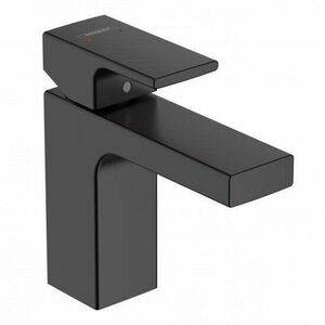 Baterie lavoar monocomanda 100, cu ventil pop-up, negru mat (matt black), Hansgrohe Vernis Shape imagine