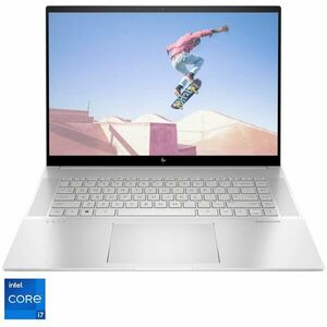 Laptop HP ENVY 16-h0006nq cu procesor Intel® Core™ i7-12700H pana la 4.70 GHz, 16, WQXGA, IPS, 32GB DDR5, 2TB SSD, NVIDIA® GeForce RTX™ 3060 6GB GDDR6, Free DOS, Natural Silver imagine