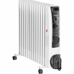 Calorifer electric cu ulei Heinner HOH-YV13BK, 2500 W, 13 elementi, ventilator 400W, protectie supraincalzire, termostat reglabil, alb imagine