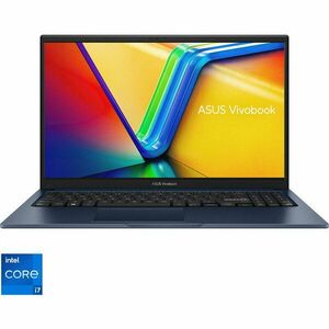 Laptop ASUS 15.6'' Vivobook 15 X1504ZA, FHD, Procesor Intel® Core™ i7-1255U (12M Cache, up to 4.70 GHz), 16GB DDR4, 1TB SSD, Intel Iris Xe, No OS, Quiet Blue imagine