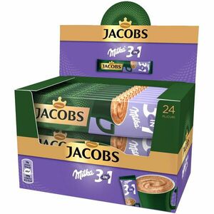 Cafea instant, Jacobs 3 in 1 Milka, 18 g x 24 plicuri imagine