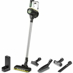 Aspirator vertical Karcher VC 7 Cordless yourMax, 1.198-710.0, 350 W, 2 trepte de viteza, 25, 2 V, 2, 5 Ah, 800 ml, autonomie 60 min (max), filtru HEPA 12, functie Boost, senzor de praf, Alb/Negru imagine