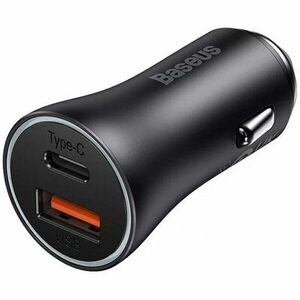 Incarcator auto, Baseus, USB + USB-C, 60 W, Gri imagine