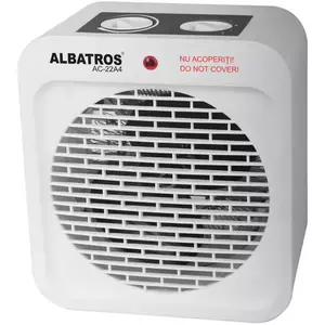 Aeroterma electrica Albatros AC-22A4, 2 trepte, 2 kW, 200 x 123 x 225 mm, termostat reglabil imagine