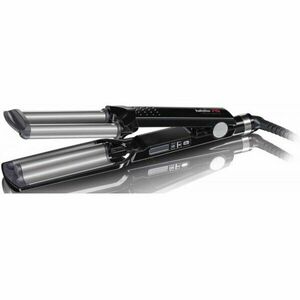 Ondulator BaByliss Pro 2369TTE, 3 elementi titanium - tourmaline, 5 trepte de temperatura, Generator de ioni negativi, Negru imagine