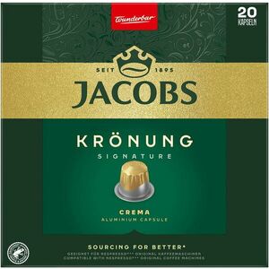 Capsule cafea Jacobs Kronung Crema compatibile Nesspresso, 20 capsule, 104 g imagine