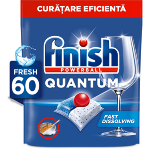 Detergent de vase pentru masina de spalat Finish Quantum, 60 tablete imagine