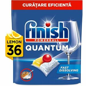 Detergent capsule pentru masina de spalat vase Finish Quantum All in 1 Lemon, 36 spalari imagine