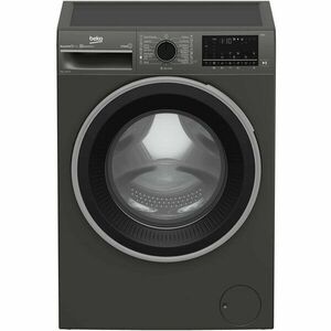 Masina de spalat rufe Beko B3WFU59415M, 9 kg, 1400 RPM, Clasa A, HomeWhiz, SteamCure, AddXtra, Motor Inverter, AutoClean Detergent Drawer, Silent Tech, Manhattan Gray imagine