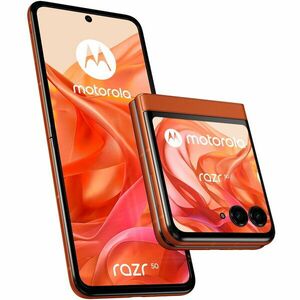 Telefon mobil Motorola Razr 50, Dual SIM, 8GB RAM, 256GB, 5G, Spritz Orange imagine