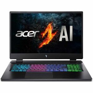 Laptop Acer Nitro 17 AN17-42-R6V1 cu procesor AMD Ryzen™ 5 8645HS pana la 5.0GHz, 17.3'', FHD 165Hz IPS, 16GB DDR5 RAM, 1TB SSD, NVIDIA® GeForce RTX™ 4050, No OS, Obsidian Black imagine