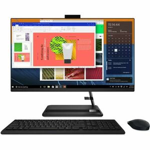 Sistem All-in-One Lenovo IdeaCentre 3 27ALC6 cu procesor AMD Ryzen™ 5 7430U pana la 4.3 GHz, 27, Full HD, IPS, 16GB DDR4, 512GB SSD M.2 2280 PCIe 4.0x4 NVMe, AMD Radeon™ Graphics, No OS, Black imagine