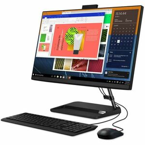 Sistem All-in-One Lenovo IdeaCentre 3 24ALC6 cu procesor AMD Ryzen™ 5 7430U pana la 4.3 GHz, 23.8, Full HD, IPS, 16GB DDR4, 512GB SSD M.2 2280 PCIe 4.0x4 NVMe, AMD Radeon™ Graphics, No OS, Black imagine