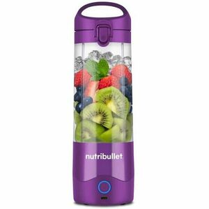 Blender portabil Nutribullet NBP003PU, cupa 475 ml, USB-C, mov imagine