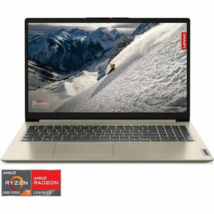 Laptop Lenovo IdeaPad 1 15ALC7 cu procesor AMD Ryzen™ 7 5700U pana la 4.3GHz, 15.6, Full HD, IPS, 16GB DDR4, 1TB SSD, AMD Radeon™ Graphics, No OS, Sand imagine