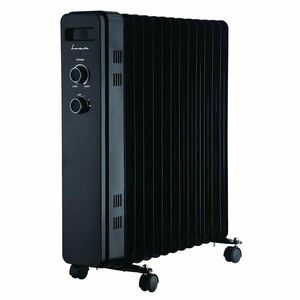 Calorifer electric cu ulei Fram FOH-Y13BK, 13 elementi, 2500 W, 3 setari de temperatura, Termostat ajustabil, Protectie supraincalzire, Negru imagine