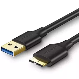 Cablu USB 3.0 (T) la USB Tip B (T), conectori auriti, 1m, negru imagine