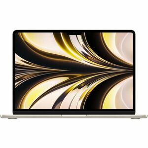 Laptop Apple MacBook Air 13 cu procesor Apple M2, 8 nuclee CPU si 8 nuclee GPU, 16GB RAM, 256GB SSD, Starlight, Manual RO imagine