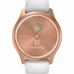 Ceas Smartwatch Garmin Vivomove Style, Rose Gold/White, Silicone Band imagine