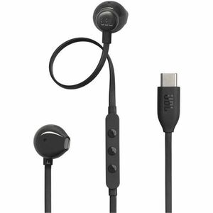 Casti In-Ear cu fir JBL Tune 305C, Pure Bass, Hi-Res, USB-C, Negru imagine