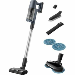 Aspirator vertical Electrolux Seria 600 EP61H21WET, 21, 6V, 2500 mAh, recipient praf 0, 5l, tub inox, perie PowerPro multisuprafete cu LED, Perie PowerPro MOP cu 4 lavete rotative incluse, 79 dB, autonomie max 50 minute, albastru denim imagine