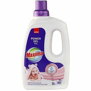 Detergent gel concentrat pentru rufe Sano Maxima Baby, 60 spalari, 3 l imagine