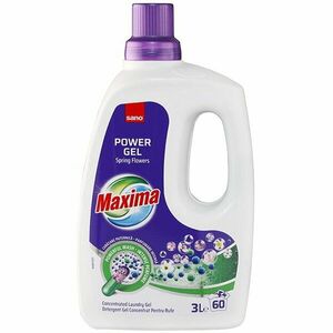 Detergent gel concentrat pentru rufe Sano Maxima Spring Flowers, 60 spalari, 3 l imagine