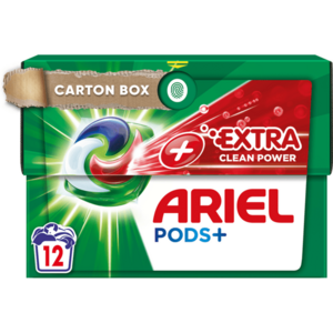 Detergent capsule Ariel All in One PODS Plus Extra Clean Power, 12 spalari imagine