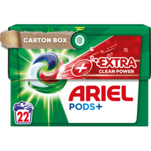 Detergent de rufe capsule Ariel PODS+ Extra Clean Power, 22 spalari imagine