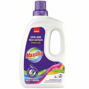 Detergent gel concentrat pentru rufe Sano Maxima Mix&Wash, 60 spalari, 3 l imagine