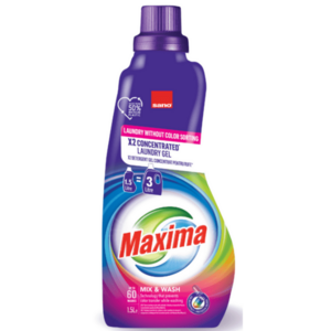 Detergent gel concentrat pentru rufe Sano Maxima Blue, 60 spalari, 1.5 L imagine