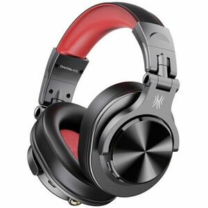 Casca OneOdio Fusion-A70-Red wireless, cu fir, tip over ear, utilizare multimedia, DJ, conectare prin Bluetooth 5.2 | Jack 3.5 mm | Jack 6.35 mm, difuzor 40 mm, impedanta 32 Ohm, acumulator 650 mAh, rosu imagine