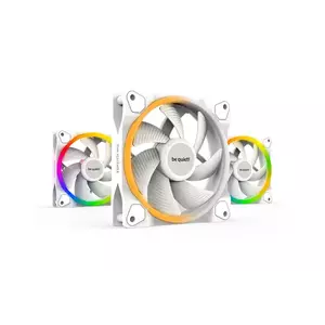 Ventilator be quiet! LIGHT WINGS White 120mm PWM Triple-Pack imagine