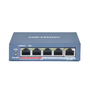 Switch Hikvision DS-3E0105P-E(B) fara management cu PoE 4x100Mbps RJ45 imagine