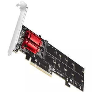 Adaptor Axagon PCEM2-ND PCIE 3.0 8X - 2x NVME M.2 imagine