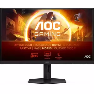 Monitor LED AOC CQ27G4X 27" Curbat QHD 180Hz 0.5ms HDMI DP Black imagine