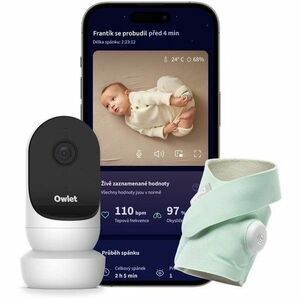 Owlet Dream Sock + Cam2 Bundle - Mint - Set șosetă inteligentă și cameră imagine