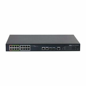 Switch cu 18 porturi Dahua LR2218-16ET-240-V2, MAC 4K, 8.8 Gbps, cu management, PoE imagine