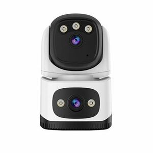 Camera supraveghere interior Wi-Fi PT cu lentila duala Vstarcam CS995DR, 2+3 MP, 4 mm, detectie miscare, auto tracking, night vision, full color, microfon si difuzor, slot card imagine