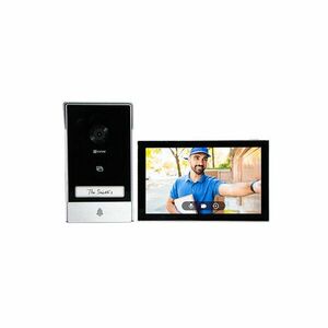 Kit videointerfon Wi-Fi EZVIZ CS-HP7-2K, 3 MP, 7 inch, instalare pe 2 fire, RFID, IR 5 m, dual-band 2.4/5 GHz, slot card, o familie, aparent, aplicatie mobila imagine