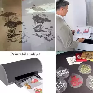 Folie transparenta printabila inkjet, format A4, top 50 coli imagine