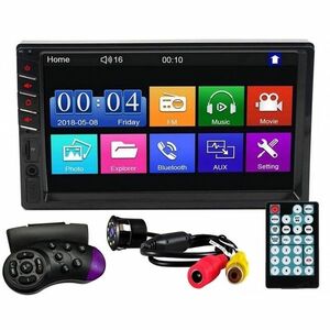 Resigilat MP5 Player Techstar® 7035, 2DIN, Camera Marsarier, Ecran HD Touch 7", Comenzi Volan, Telecomanda, MirrorLink, Bluetooth 4.2 imagine