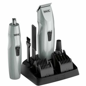 Set de tuns mustata si barba Wahl 05606-308, trimmer pentru nas si urechi, 3 capete incluse, lame din otel imagine