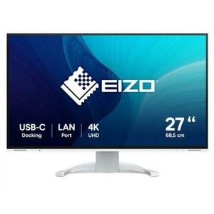 Monitor IPS LED EIZO FlexScan 27inch EV2740X-WT, Ultra HD (3840 x 2160), HDMI, DisplayPort, Boxe, Pivot (Alb) imagine