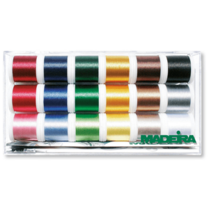 Set 18 papiote ata de brodat Rayon No.40 Madeira 8040 imagine