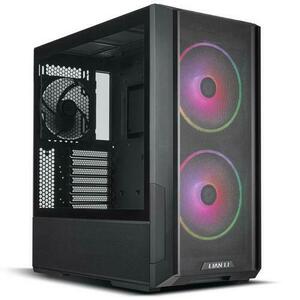 Carcasa Lian Li LANCOOL 216, Tempered Glass, Mid-Tower, fara sursa, ARGB, Negru imagine