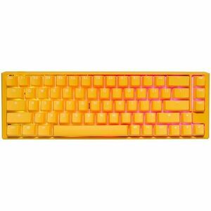 Tastatura gaming Ducky One 3 Yellow SF, iluminare RGB, switch-uri MX-MX-Silent-Red, Galben imagine